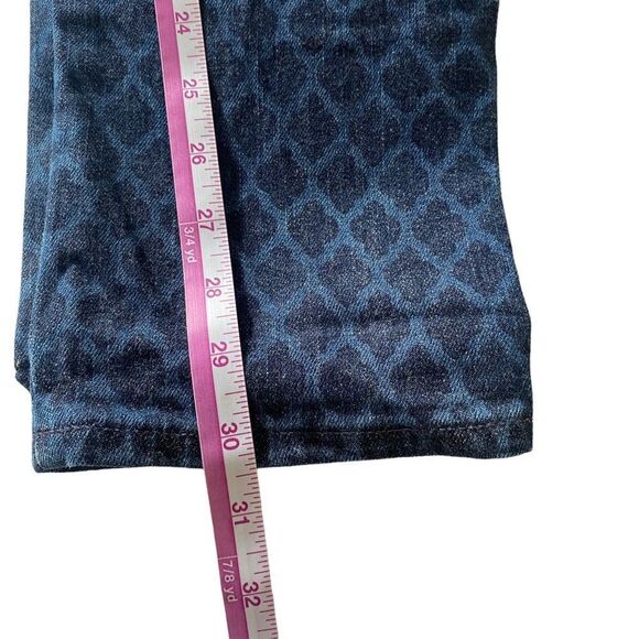 Lands End Geometric Design Slim Jeans Sz 6 - Picture 4 of 8